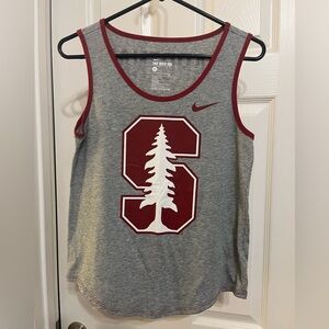 Nike Gray Stanford Tank Top with maroon Trim and tree Logo